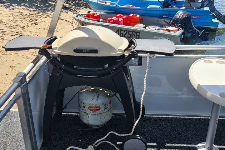 a motorcycle that is sitting on a table